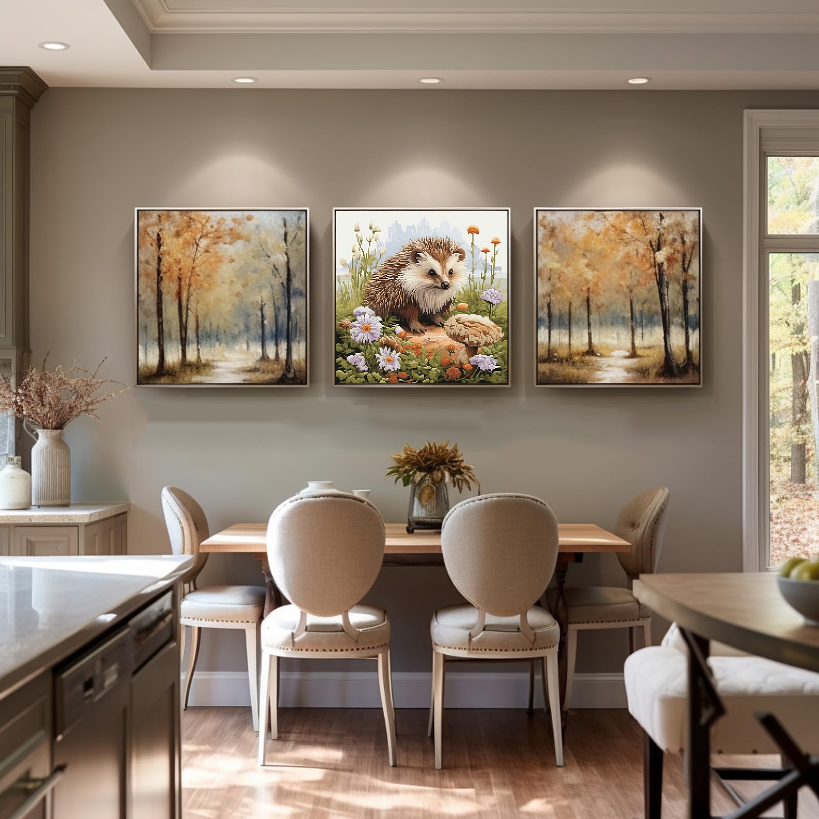 Abillyn Kreuzstich Set 'Igel' - Vorgedrucktes Stickpackung Für Anfänger