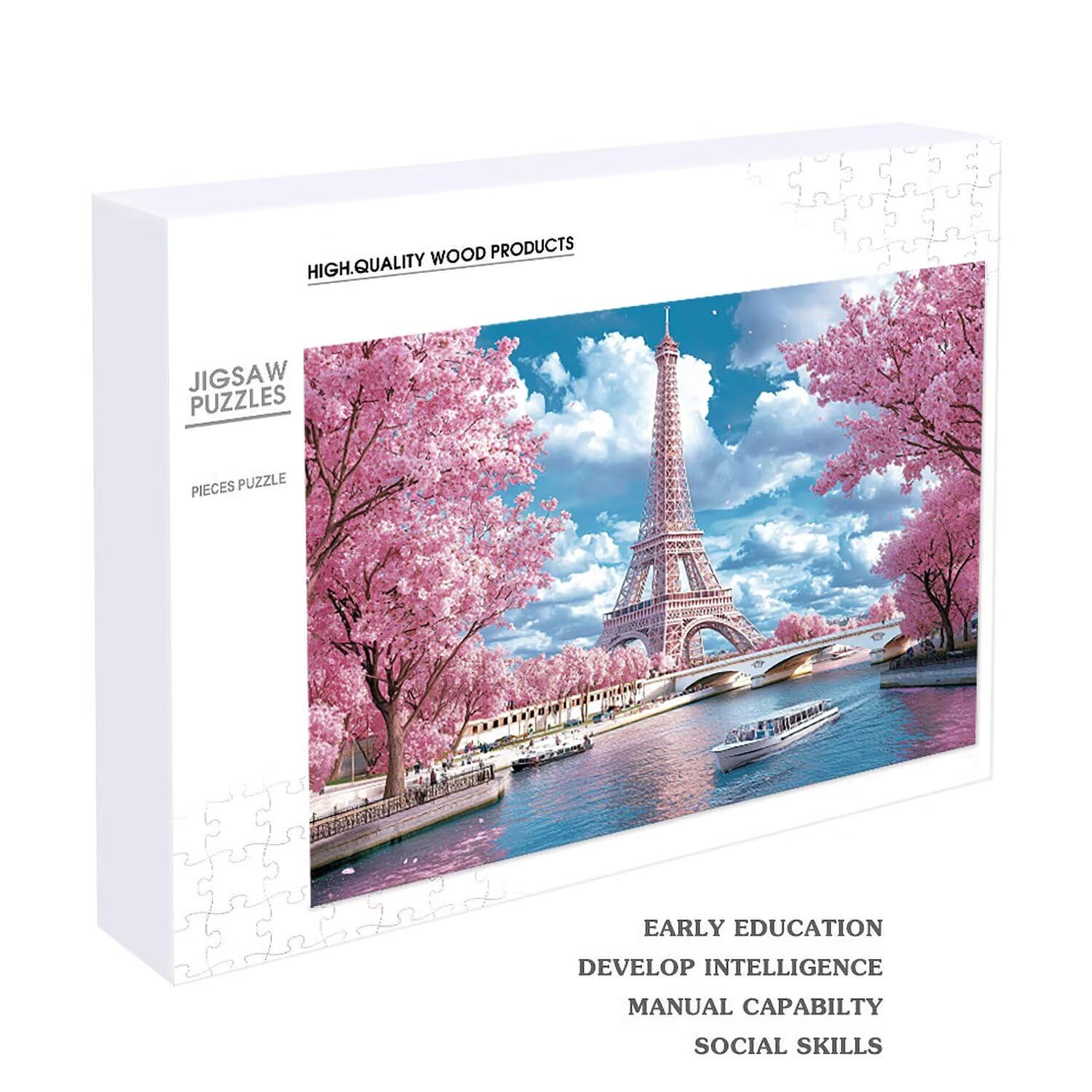 Puzzle in Legno per Adulti 1500 Pezzi | Torre Eiffel| Giocattoli Educativi | Puzzle Adulti E Famiglie Decor | Dimensione Di 87x57cm | Regalo Adultis | Regali Natale (Formato: 34.8x22.8in) o-2