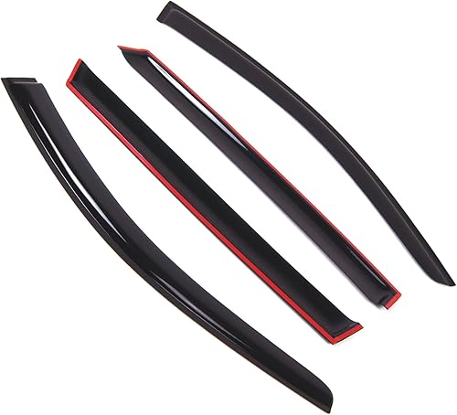 Miniatura 2 de Tuningpros WD2-832 - Juego de 4 viseras de ventana (montaje exterior), deflector de protección contra la lluvia, compatible con Mercedes-Benz C230