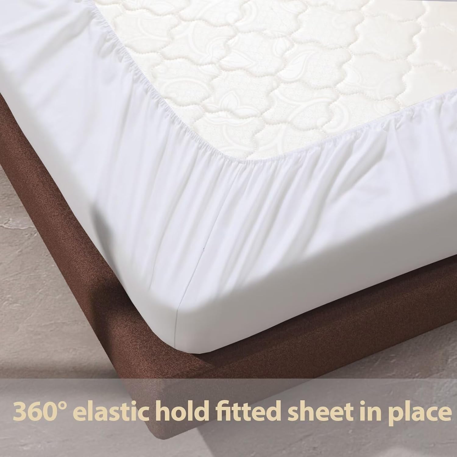 2 Pack 600 Thread Count 100% Egyptian Cotton Fitted Sheet Only, Queen Size Fitted Sheet 2 Pcs, 16" Deep Pocket Cotton Bottom Sheet Only, Soft Cool, Breathable, Durable(White Queen)