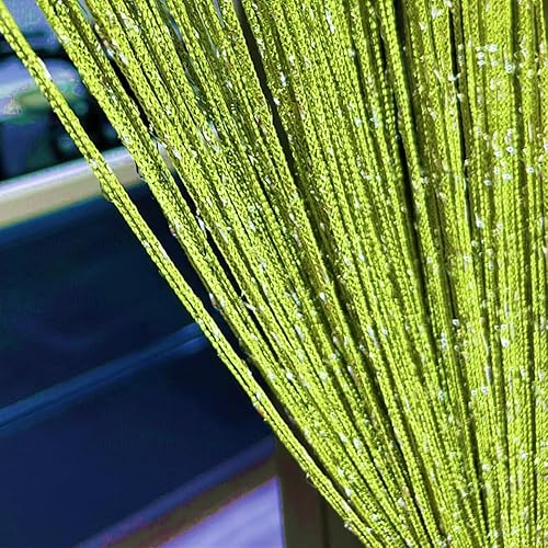 Miniatura 1 de Cortina decorativa separadora de ambientes, diseño de cadenas con flecos de cristal, 78.7 x 39.3 pulgadas, de Eve Split