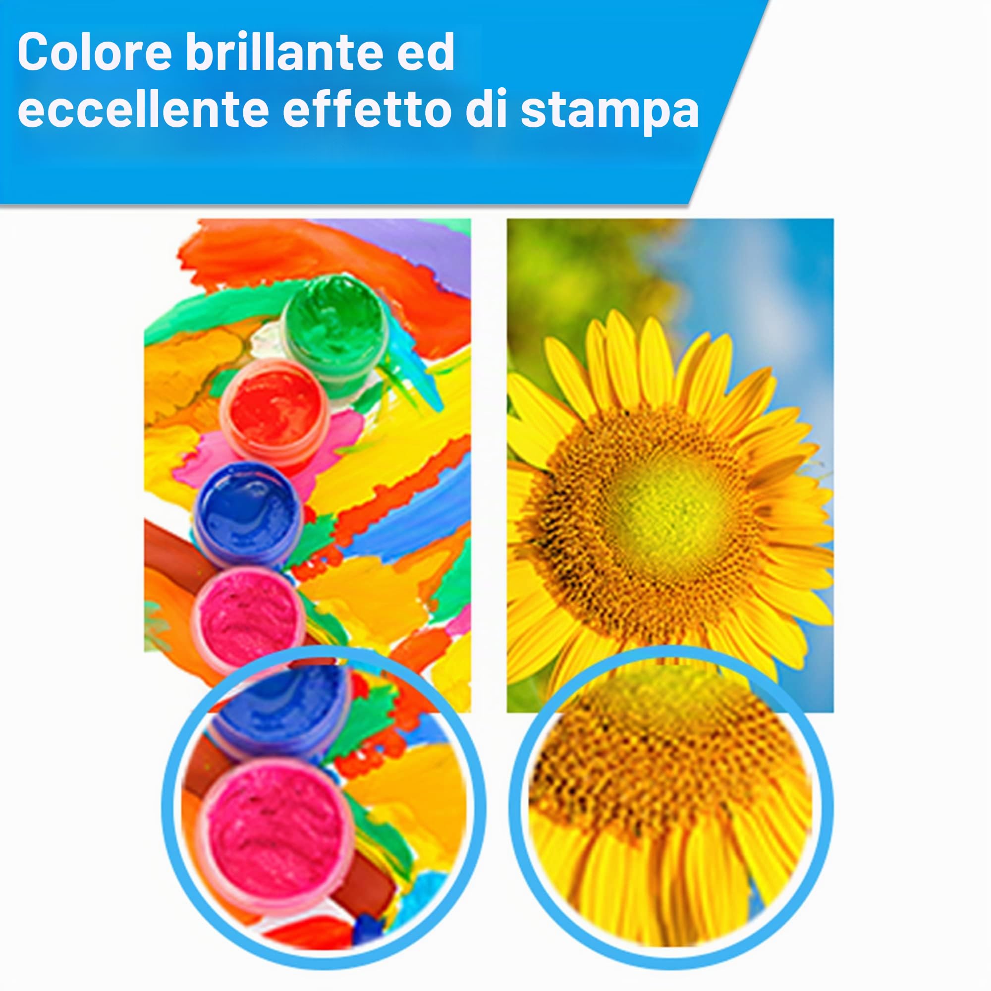 Set Inchiostro GI51 Compatibile Canon – 5 Flaconi (2 Nero, 1 Ciano, 1 Magenta, 1 Giallo) Per Pixma G1520, G2520, G3520 - 2