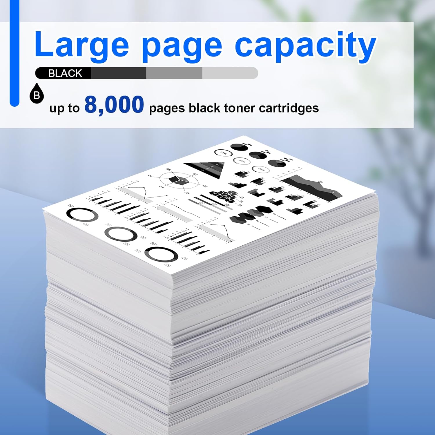 NineLeaf High-Yield Toner Cartridge Replacement Compatible for Brother TN850 TN-850 TN 850 Work with MFC-L5900DW MFC-L5700DW HL-L6200DW HL-L6200DWT HL-L6300DW DCP-L5500DN Printer (2 Pack Black)