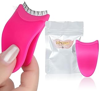 Ergonomic False Eyelash Applicator Clip for Easy Application (Plum)