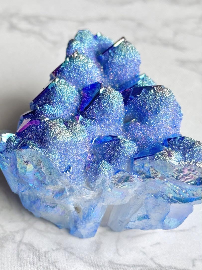 オ―ロラクリスタル クラスタ― MY459 水晶エンジェルオーラ 天然石 パワーストーン 原石 クラスター 浄化