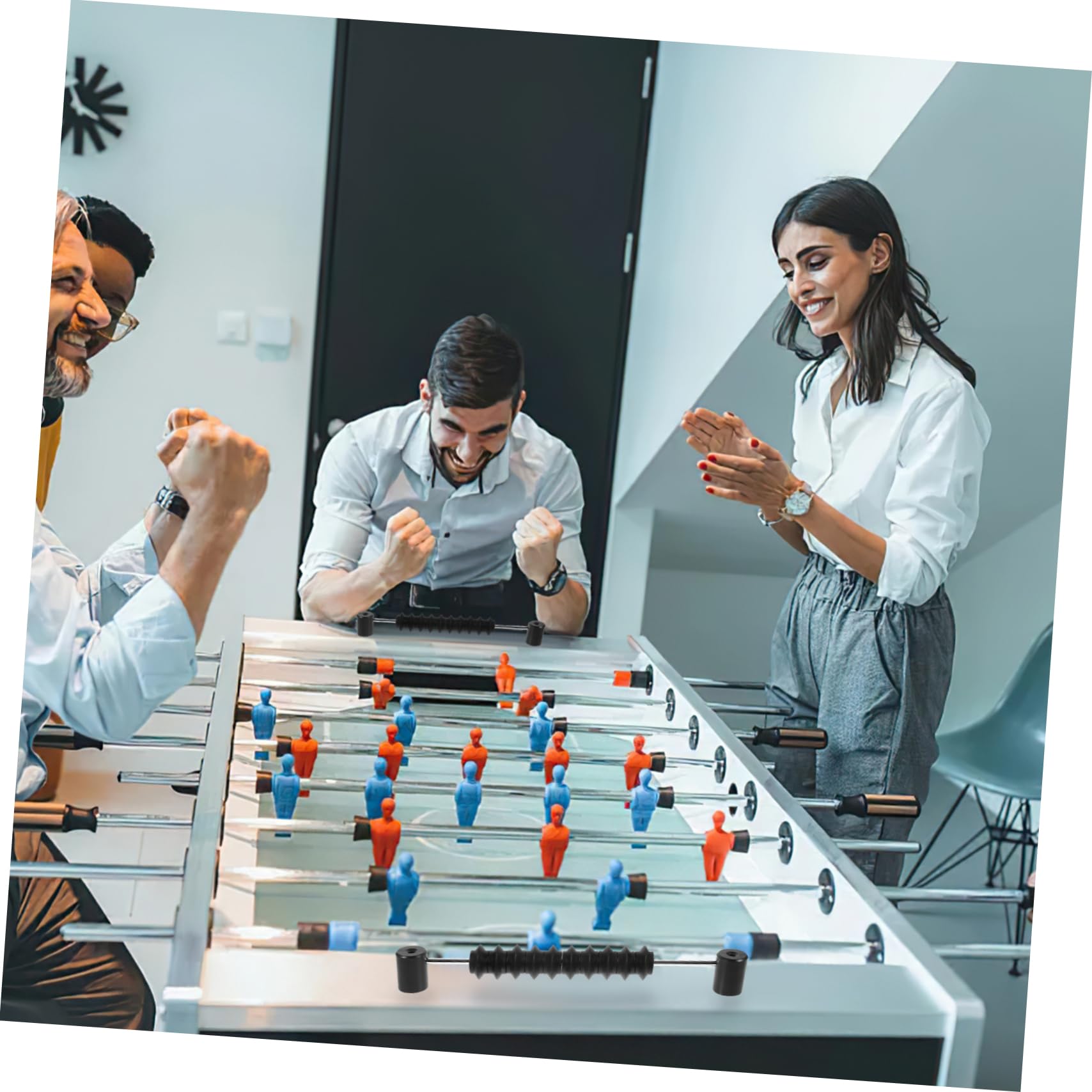 HANABASS Compteur de Points pour Baby-Foot, 2 Barres Noires en Panneau de Fibres, Marqueur de Score Solide pour Table de Football et Jeux de Balle