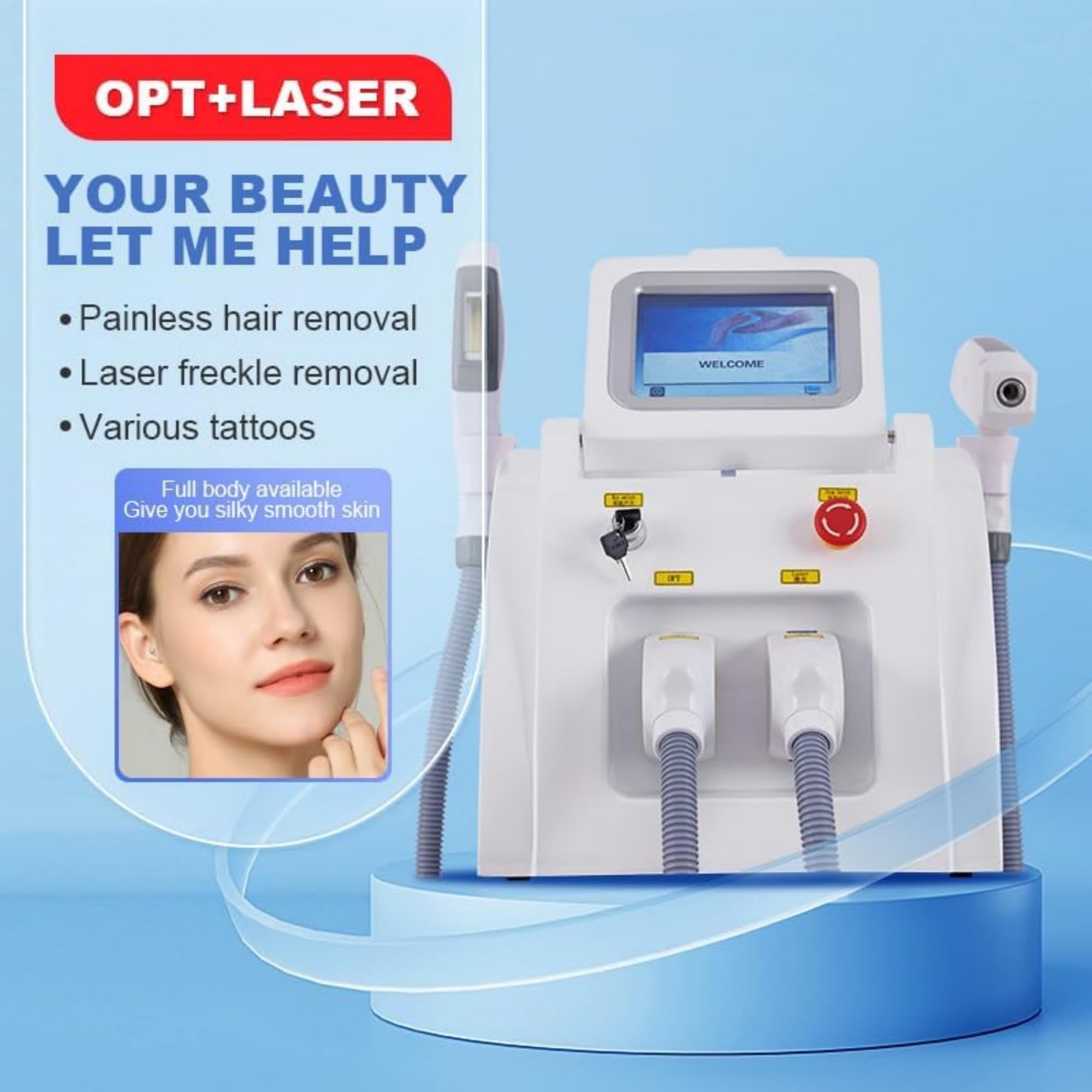 Depilator Laserowy Alexandrite Ice Platinum 2025, 3500W - Bezbolesne Urządzenie do Depilacji Diodowej dla Kobiet i Mężczyzn, Do Użytku Domowego (Kolor Czarny)