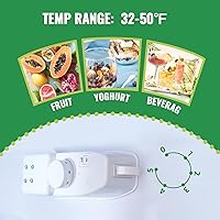 Vista 2 de WANAI Mini refrigerador con congelador, refrigerador compacto de dos puertas con termostato ajustable de 7 ajustes, cajón para verduras y estantes