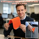 Orange Flexible Silicone Phone Stand, Orange Creative Flexible Folding Deformable Lazy Silicone Phone Holder, Adjustable Multi-Angle Stand for Cell Phone iPhone iPad