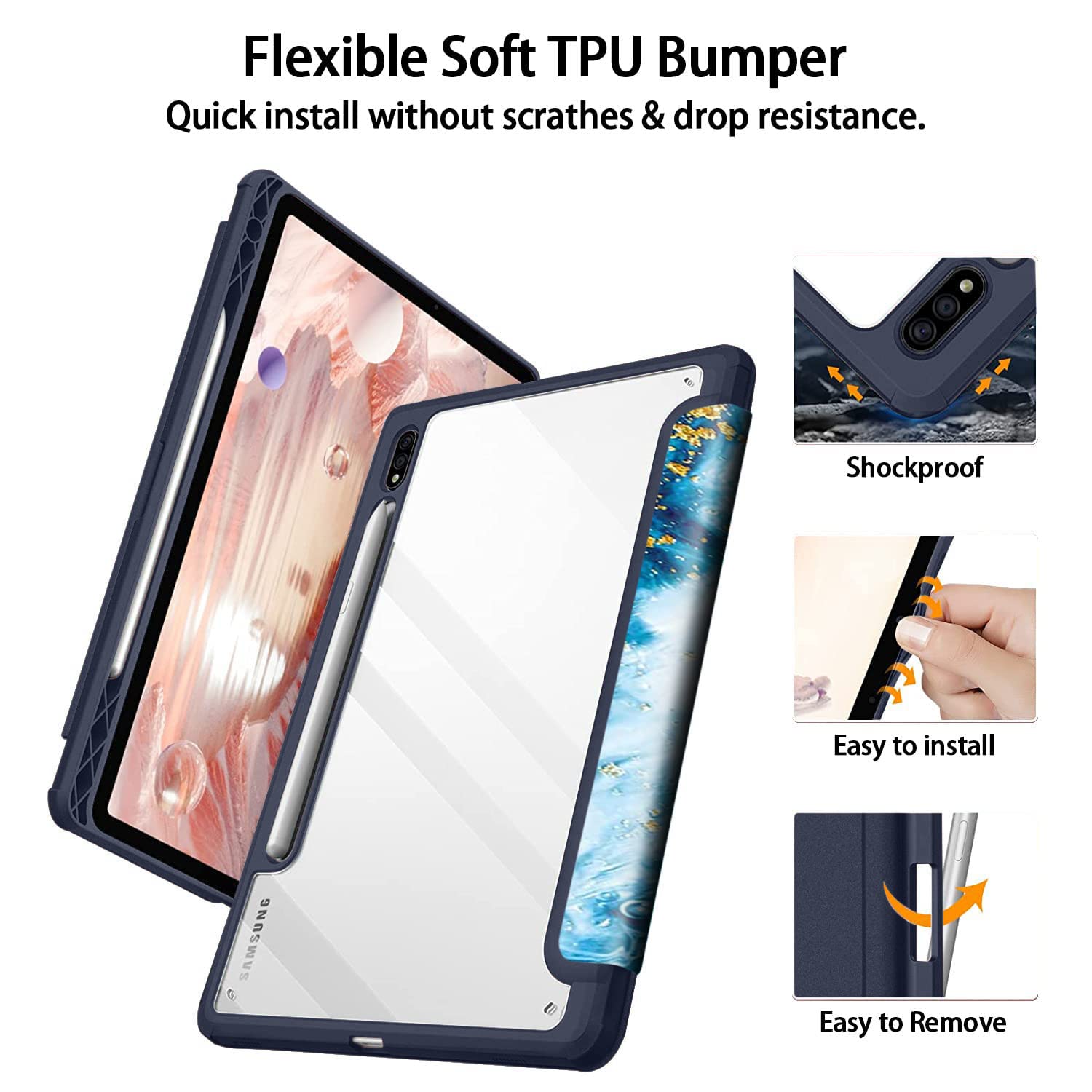 SwooK TPU Hybrid Case for Samsung Galaxy Tab S8 / S7 11 inch SM
