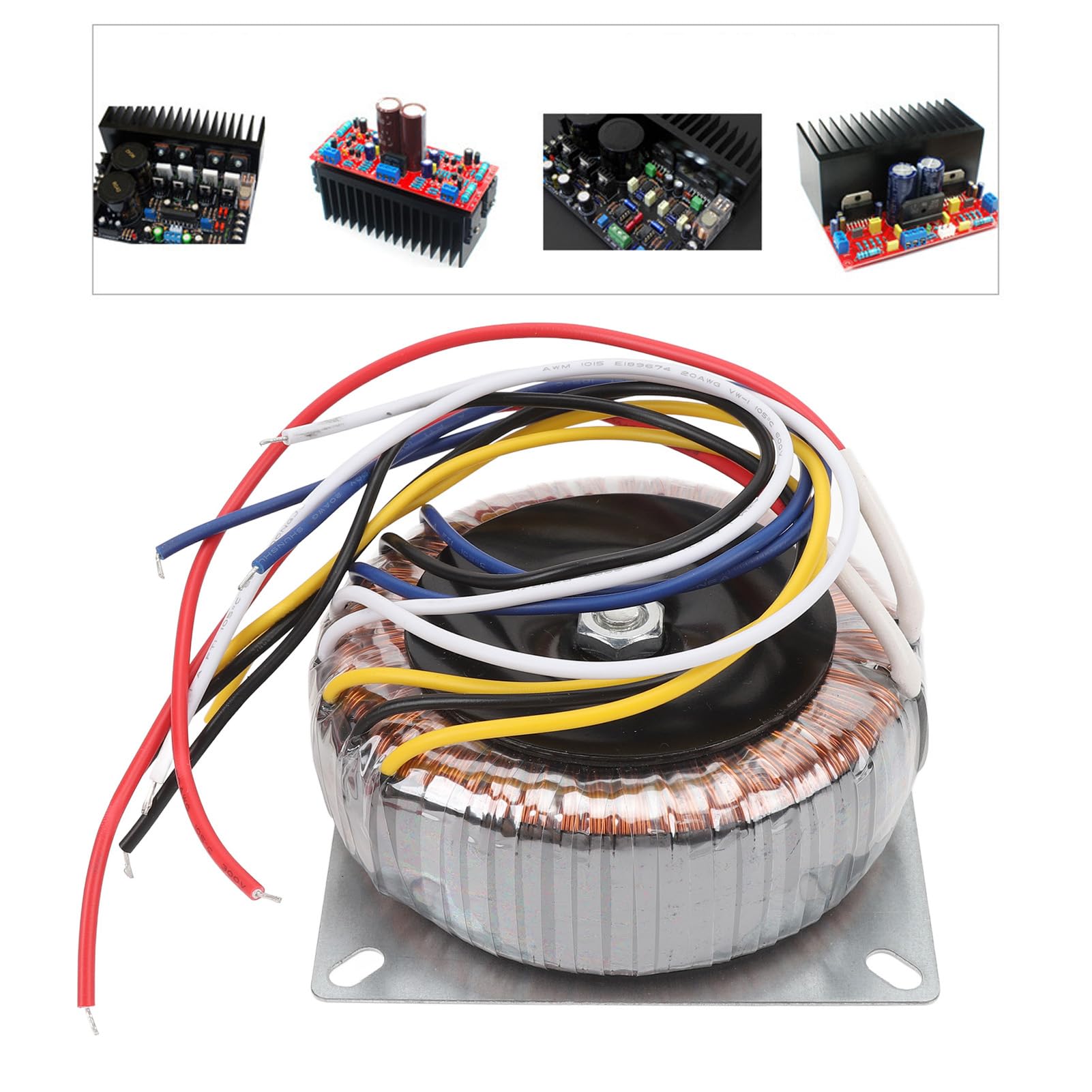 Trasformatore Toroidale da 200 W, AC28Vx2 AC12Vx2 AC12Vx1 Trasformatori in Rame Puro per Amplificatori a Valvole, Preamplificatore, Altoparlante, Subwoofer