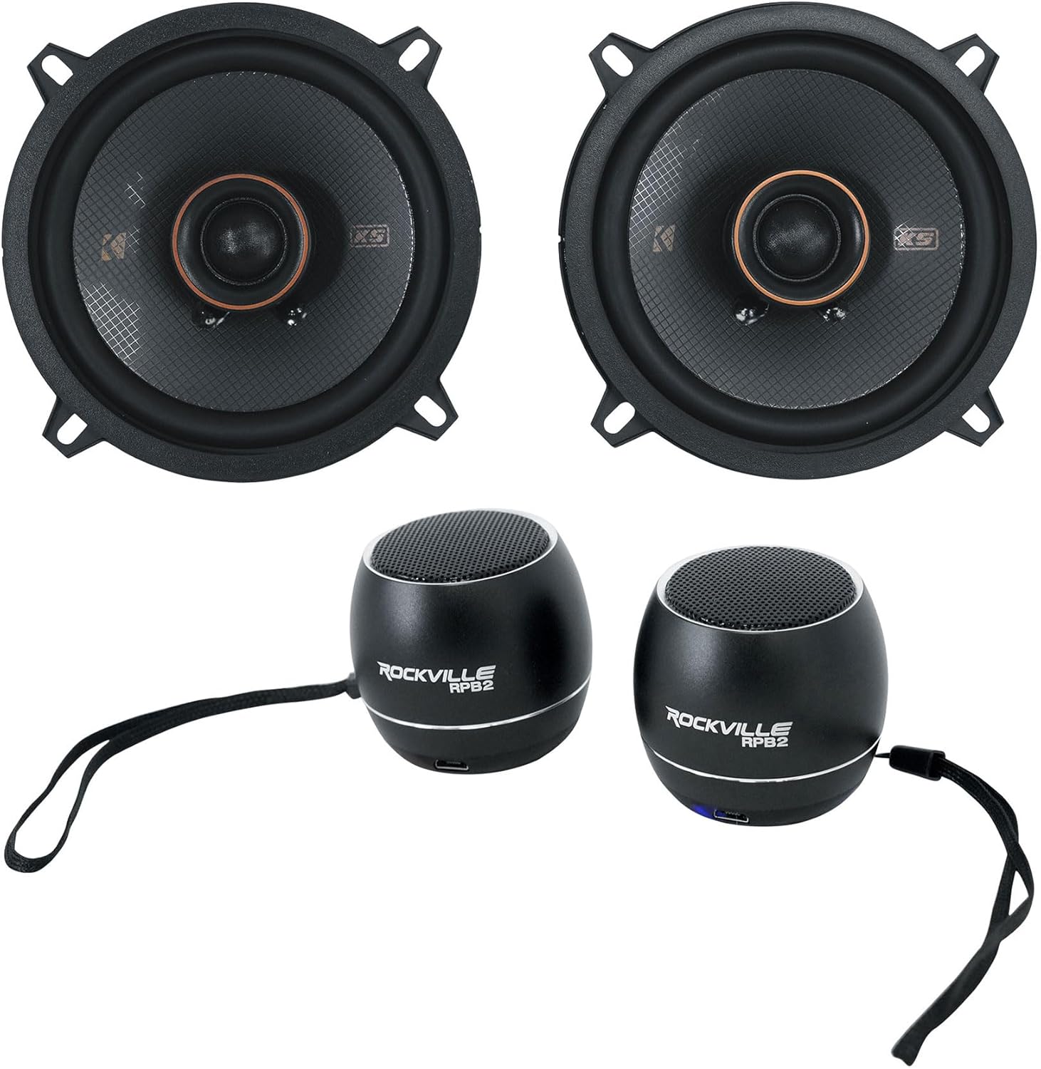 Hifonics HCC35CX 3.5" Coaxial Speakers - 50W 2-Way Car Audio Speaker Pair Bundle