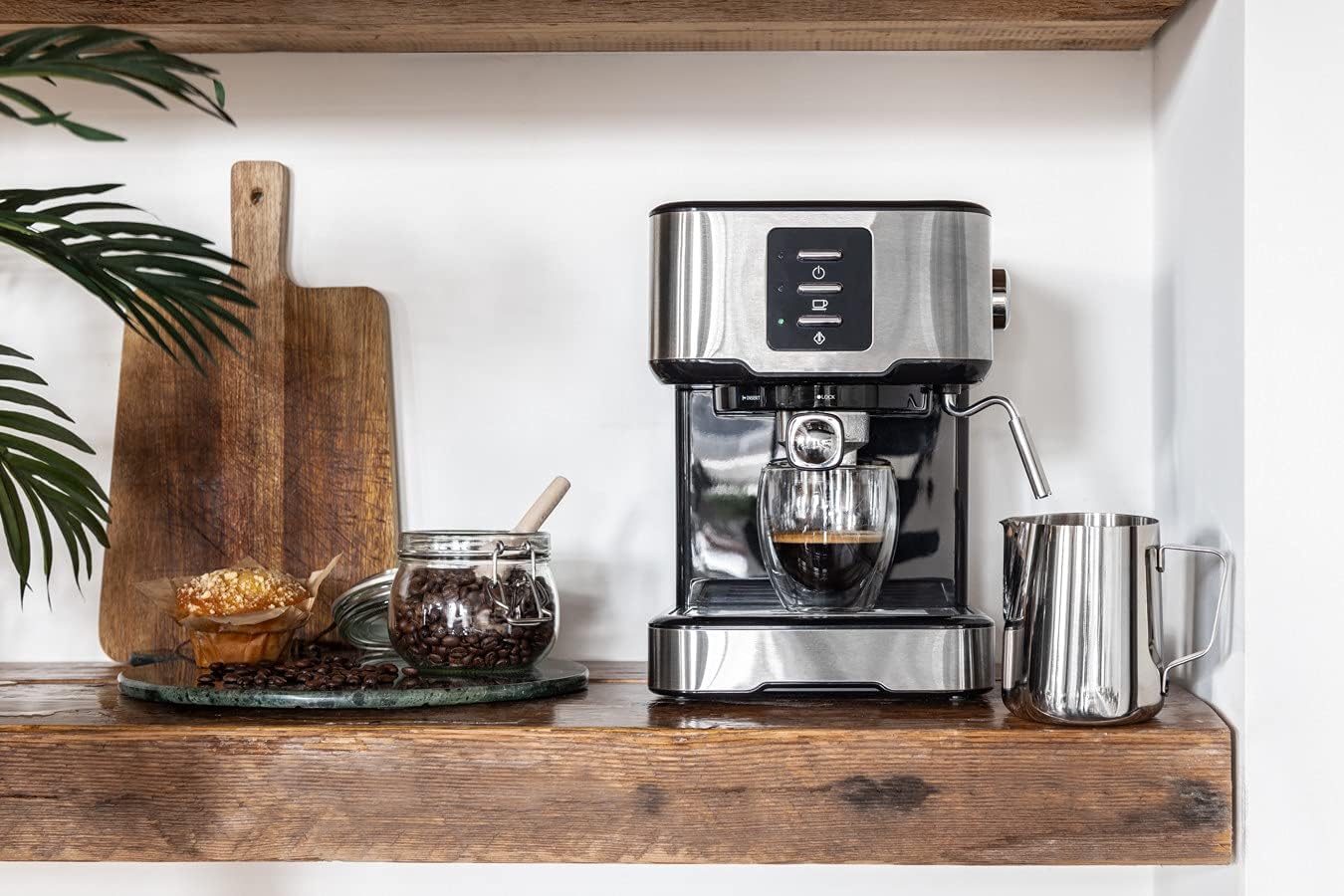 MAGNANI Macchina da Caffè Manuale, Macchina Caffè Cappuccino e Espresso, Macchina Caffe in Acciaio Inox, Macchina del Caffè in Polvere 1 o 2 Tazze, 29x31x27cm MAGNANI Macchina da Caffè Manuale, Macchina Caffè Cappuccino e Espresso, Macchina Caffe in Acciaio Inox, Macchina del Caffè in Polvere 1 o 2 Tazze, 29x31x27cm