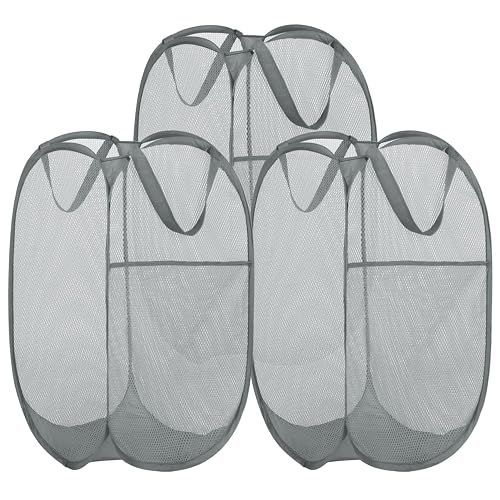 BATTOO Deluxe Strong Mesh Pop up Laundry Hamper Basket with
