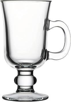 Paşabahçe Irish Coffee Glass with Handle, Plain, 230 Ml, 2 Pieces