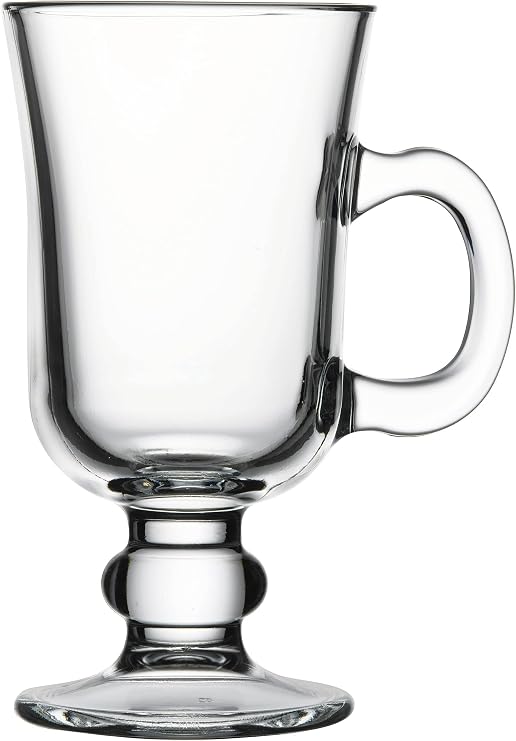 Paşabahçe Irish Coffee Glass with Handle, Plain, 230 Ml, 2 Pieces