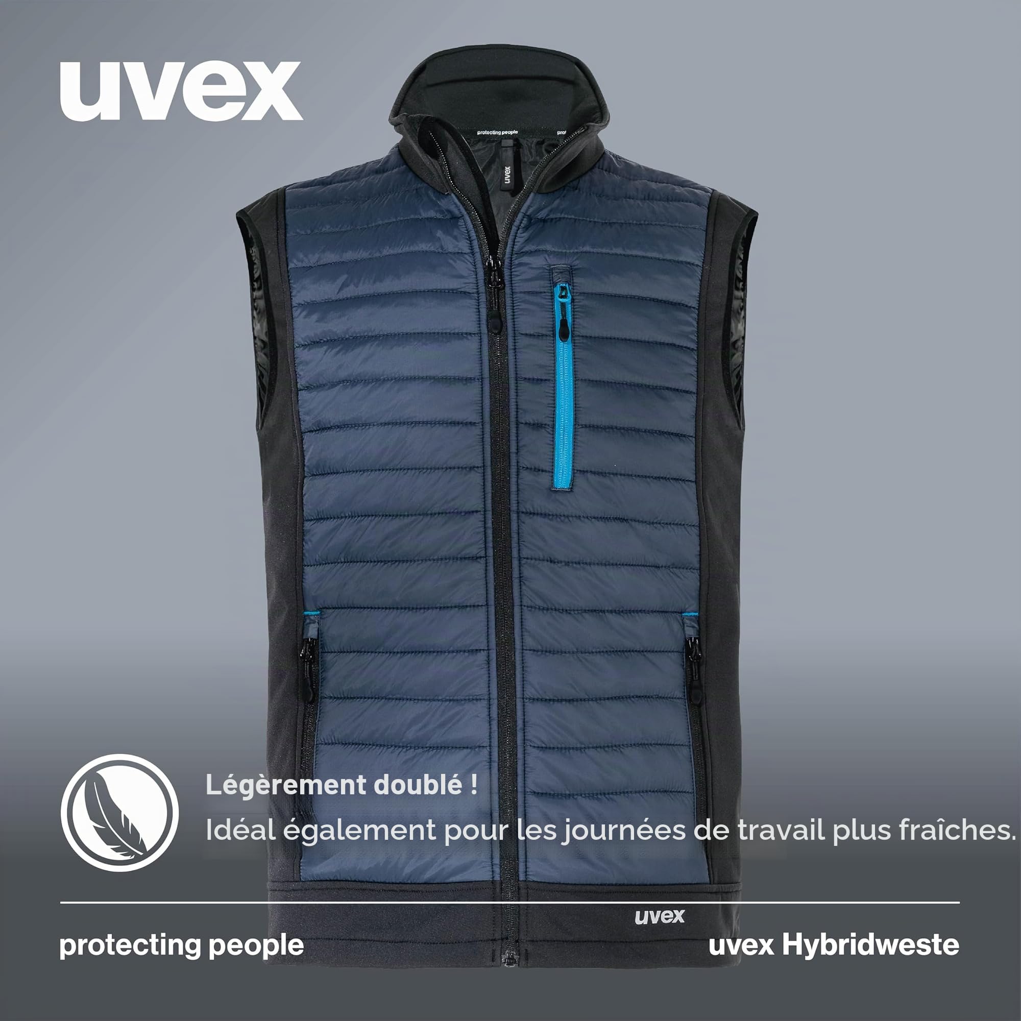 Uvex tune-up gilet hybride pour hommes - gilet de travail robust