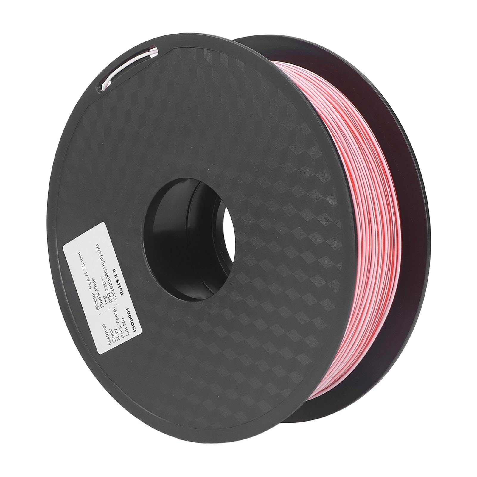 Filament do drukarki 3D 1,75 mm czerwono-biały dwukolorowy żarnik PLA wysokiej jakości materiał do drukowania dla modeli DIY i entuzjastów druku 3D