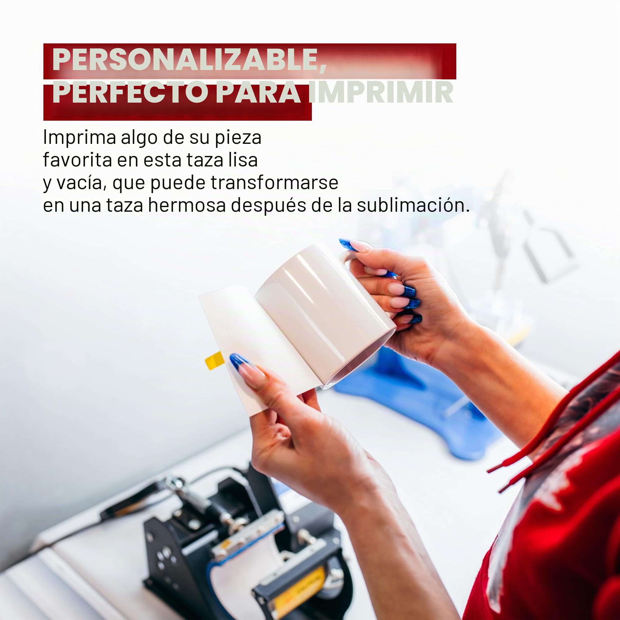 Acen Merchandise Tazas de sublimación sin impresión de | Cerámicas inzeln o en juego | Vasos de sublimación (8 unidades, interior y asa verde claro)