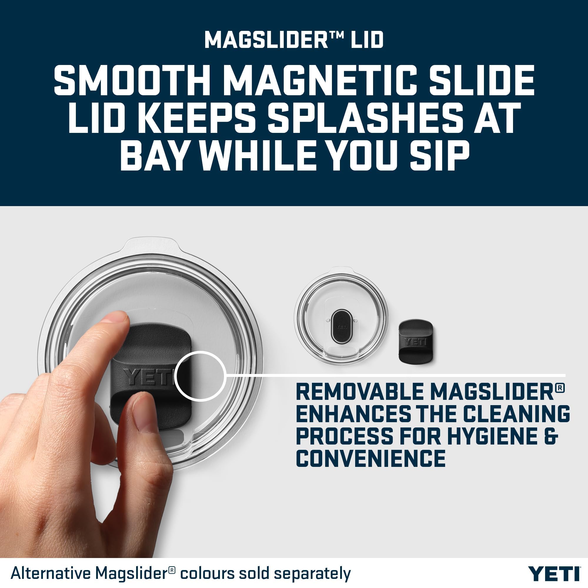 YETI Rambler Tumbler, bicchiere isolante sottovuoto in acciaio inox con coperchio Magslider, granchio reale, 295 ml