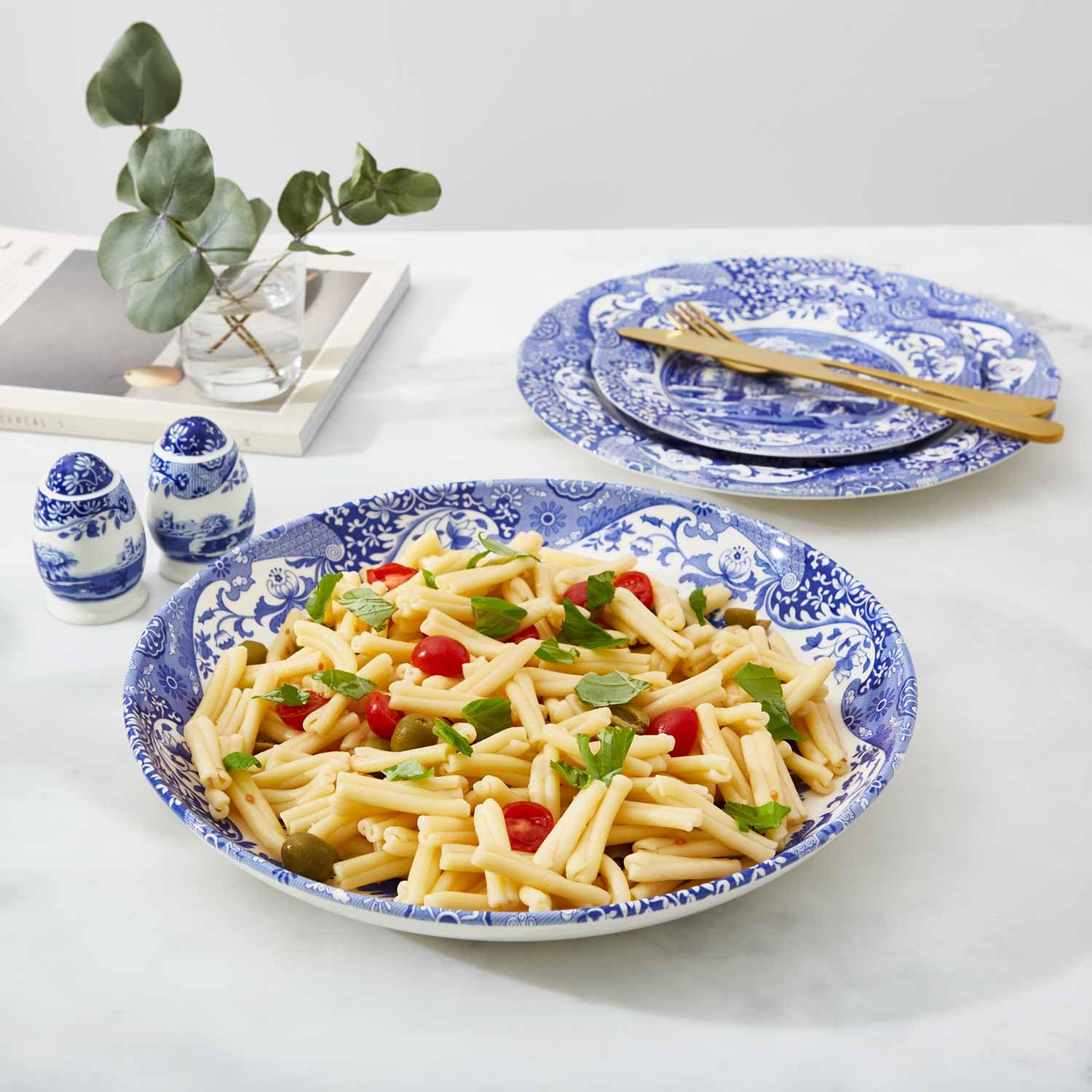 Portmeirion Home & Gifts Spode Bol à pâtes italien en faïence Bleu 30 cm