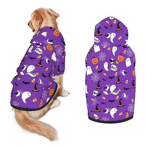 Halloween Dog Costume Purple Ghost Halloween Cosplay Clothes Sweaters Outfits
