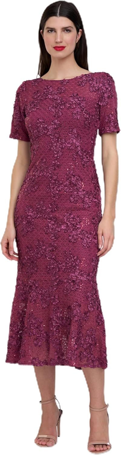 JS Collections Women's Danica Soutache Cocktail, Violet Quartz