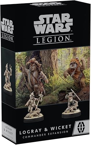 Star Wars Legion Logray & Wicket COMMANDER EXPANSION Heroic Ewoks! Juego de miniaturas de mesa, juego de estrategia para niños y adultos, a partir