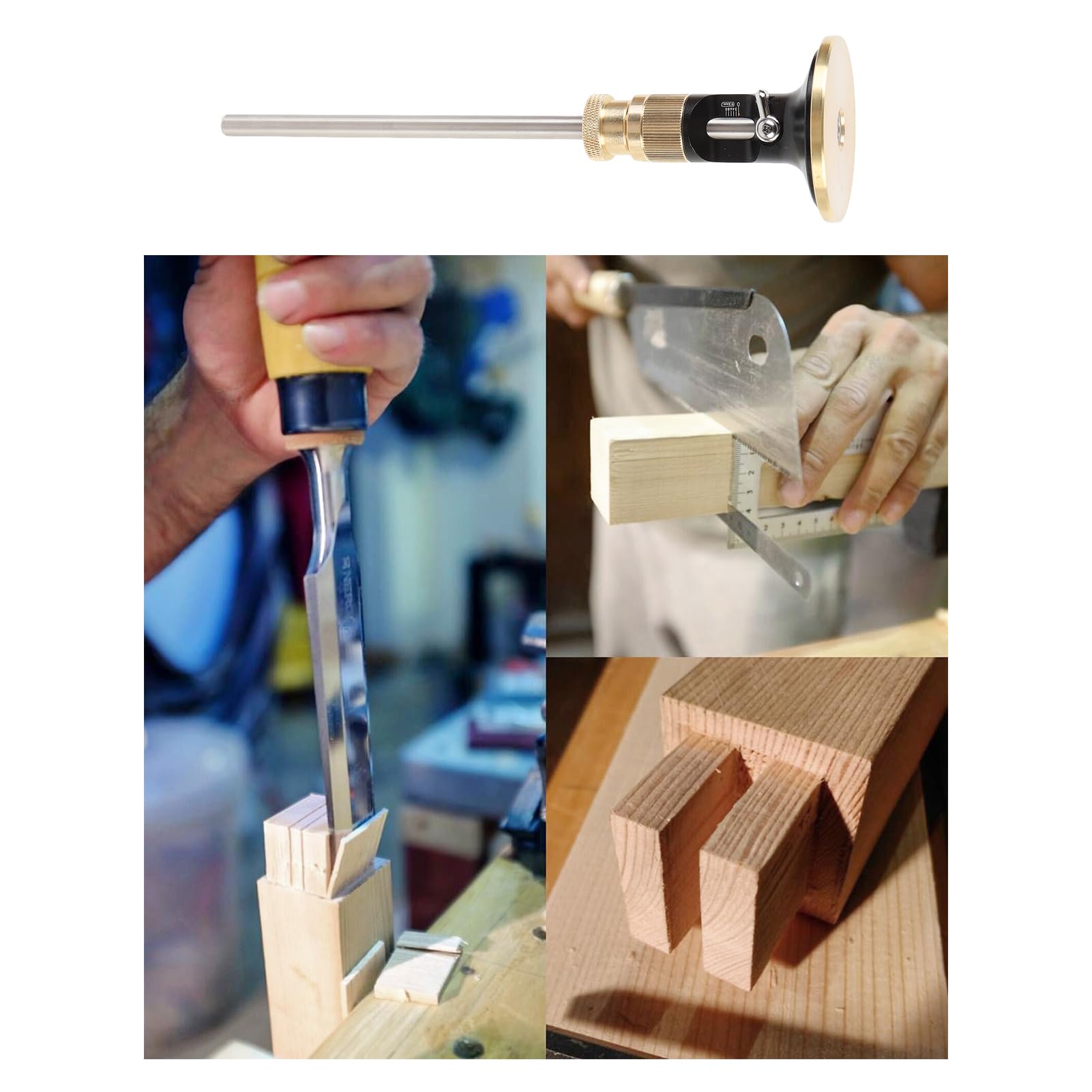 Traceur de marquage à roue, outil de traçage pour bois avec coupe-rouleau, plage de marquage de 0 à 12 cm, guide de marquage pour bois massif pour menuisier