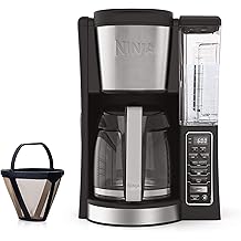 Ninja 12-Cup Programmable Coffee Maker with Classic and Rich Brews, 60 oz. Water Reservoir, and Thermal Flavor Extraction CE201, Black/Stainless Steel