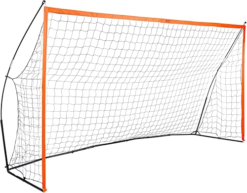 Miniatura 12 de VEVOR Portería de fútbol portátil, red de fútbol para adultos y niños de 12 x 6 pies, red de fútbol grande para práctica, estructura de fibra de