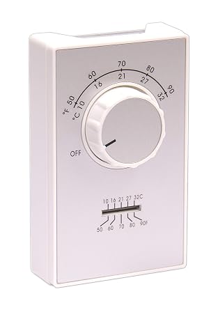 TPI ET9DTS Series ET9 Line Voltage, DPST Heat Only, Terminal, 50-90F