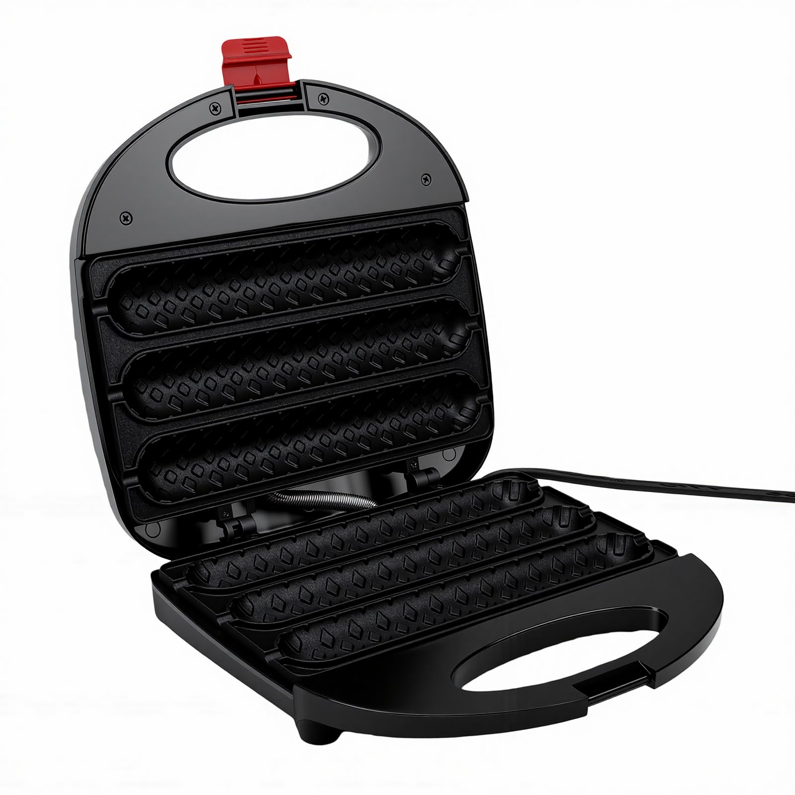 SUNGOOYUE Macchina per Rotoli di Salsicce, Macchina per Hot Dog Elettrica con Rivestimento in Pietra Maifan Antiaderente su Due Lati da 750 W per Barbecue per Colazione (Spina europea 220 V)