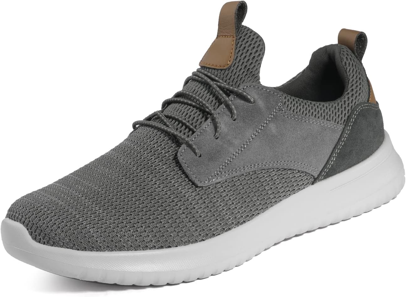 Men's Slip On Summer Trainers Lightweight Sneakers Casual Stand on Air Walking Shoes, Lace Up Breathable Shoes