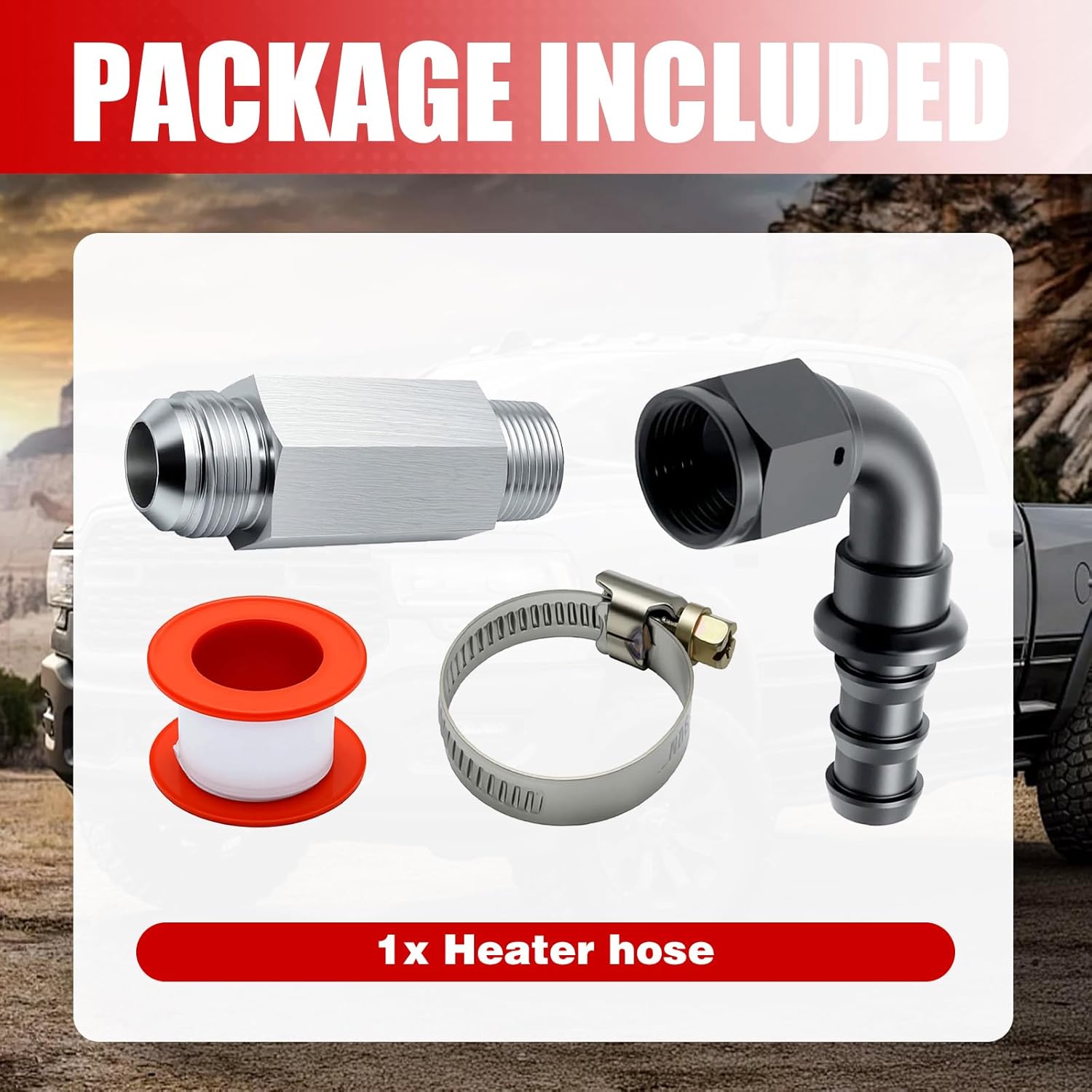 52014739AG Top Heater Hose Connector Fit for Dodge Ram 6.7L Cummins 2007-2024 10AN Push Lock Fitting Replaces 55056711AC 55056966AA 68005253AA