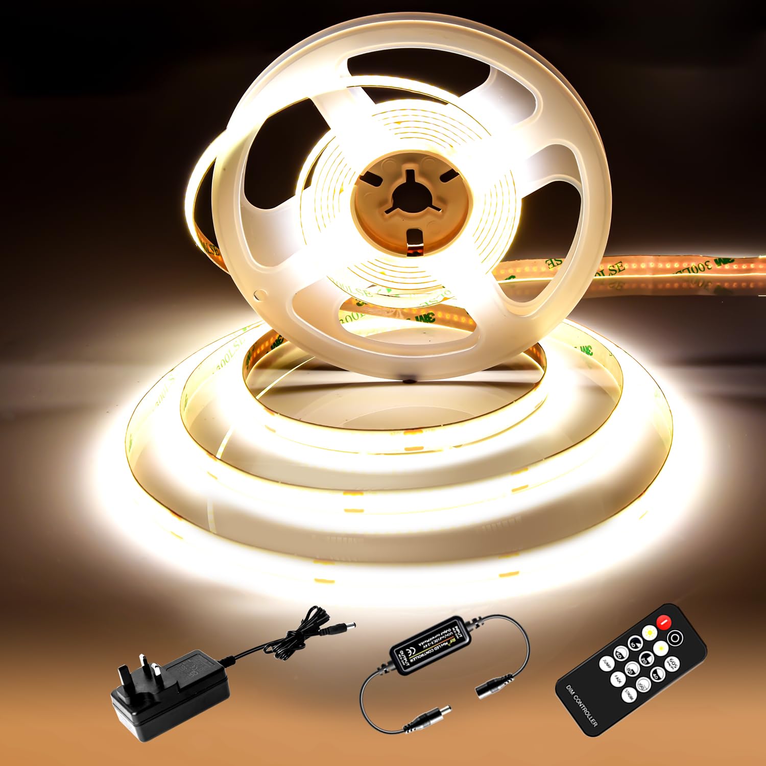 COB LEDSTRIP | 24V | IP20 | 10M | 10W/M | 3000K - LED Panelen Expert