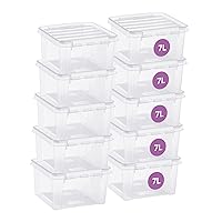 SmartStore Scatole di stoccaggio in plastica da 7L con Coperchi