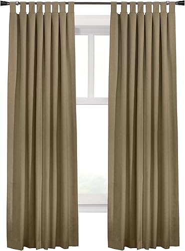 Commonwealth Home Fashions Ventura - Par de paneles de cortina con pestaña superior, 78 x 84 pulgadas, color guijarro