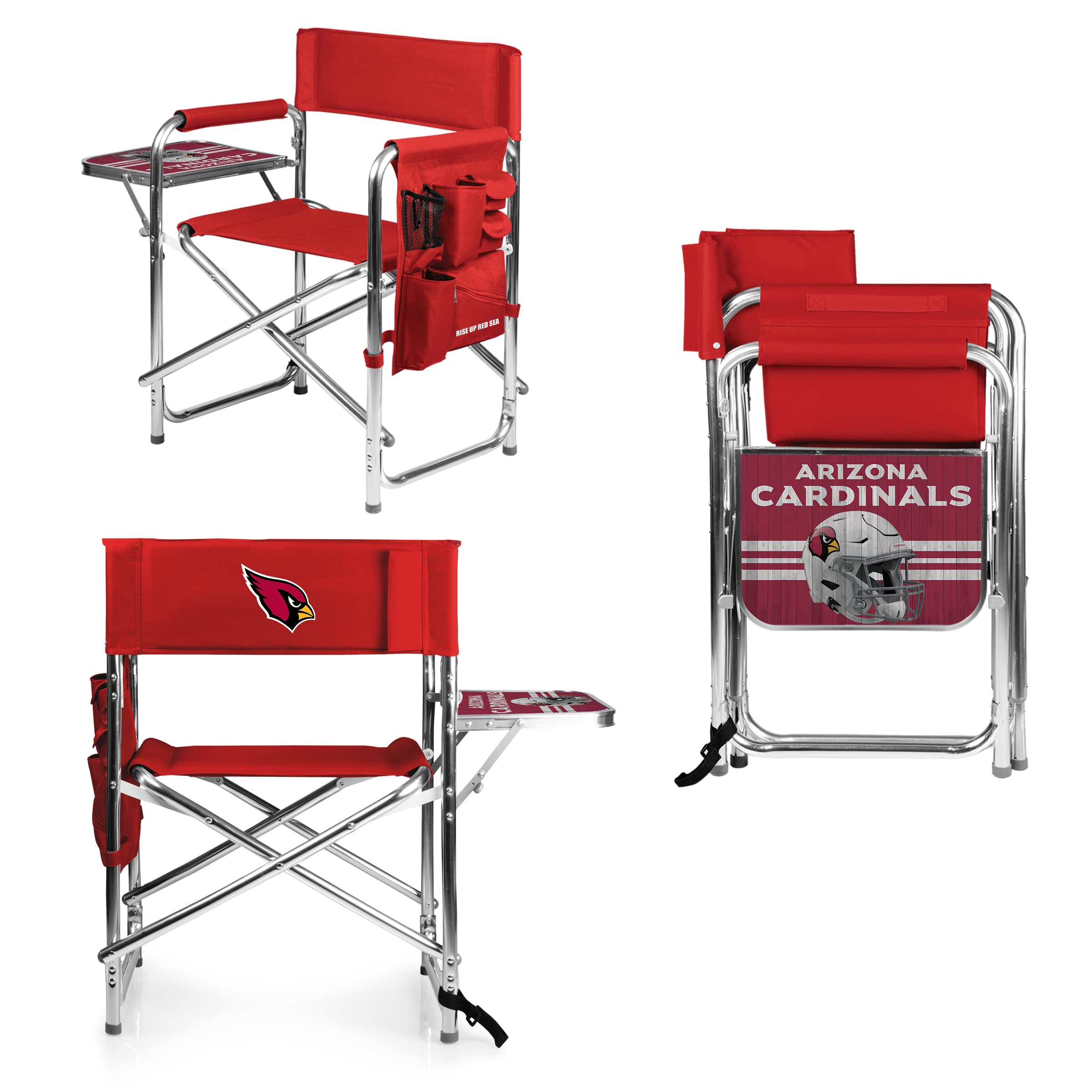 Picnic TIME NFL Unisex-Adult NFL Sports Chair with Side Table, Beach Chair, Camp Chair for Adults