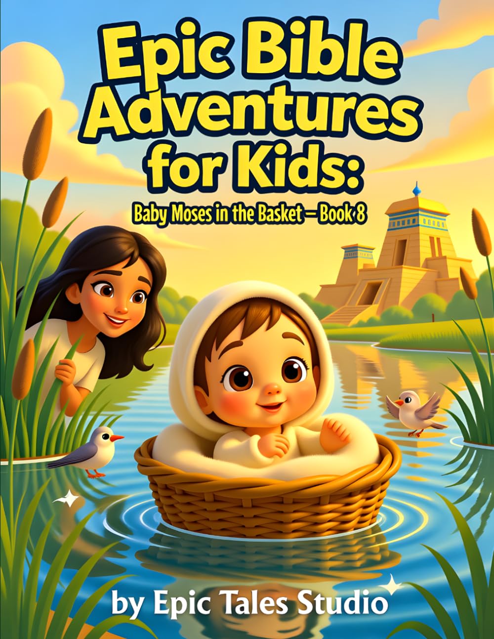 Epic Bible Adventures for Kids: Baby Moses in the Basket – Book 8: A Heartwarming Story of Courage, Faith, and God’s Protection
