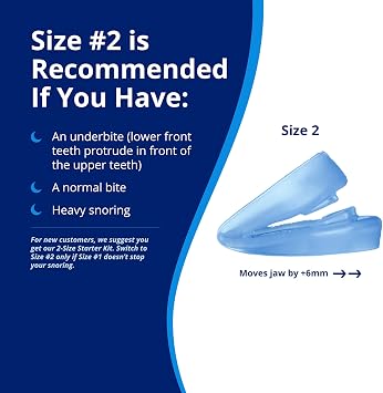 ZQuiet, Anti-Snoring Mouthpiece, Comfort Size#2, Single Refill, Blue Made in USA, BPA-Free, Medical-Grade Material