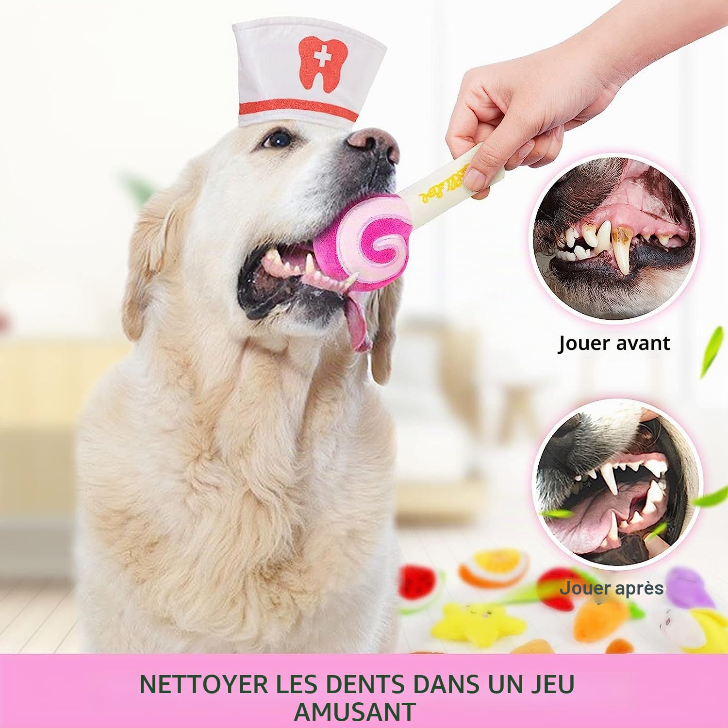 Legend Sandy Lot de 14 Jouets couineurs en Peluche Mignons pour Chiens, Fruits, collations et légumes