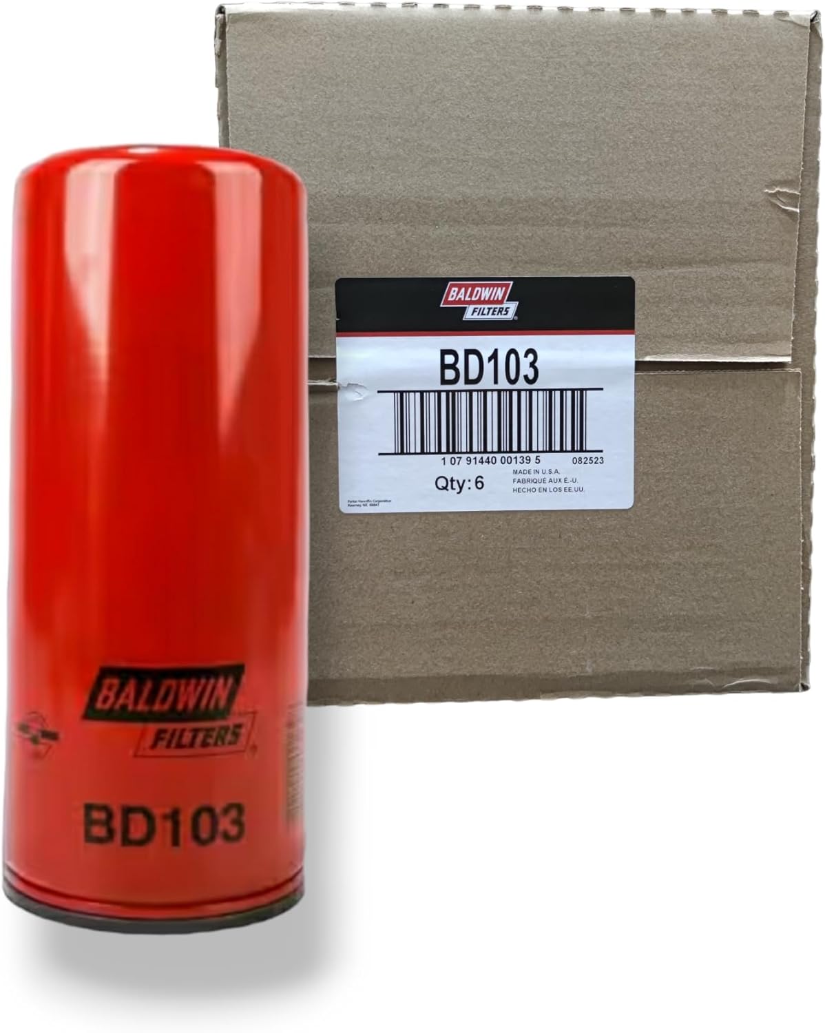 Baldwin BD103 Dual-Flow Spin-On Lube Filter (6 Pack) for Cummins Engines