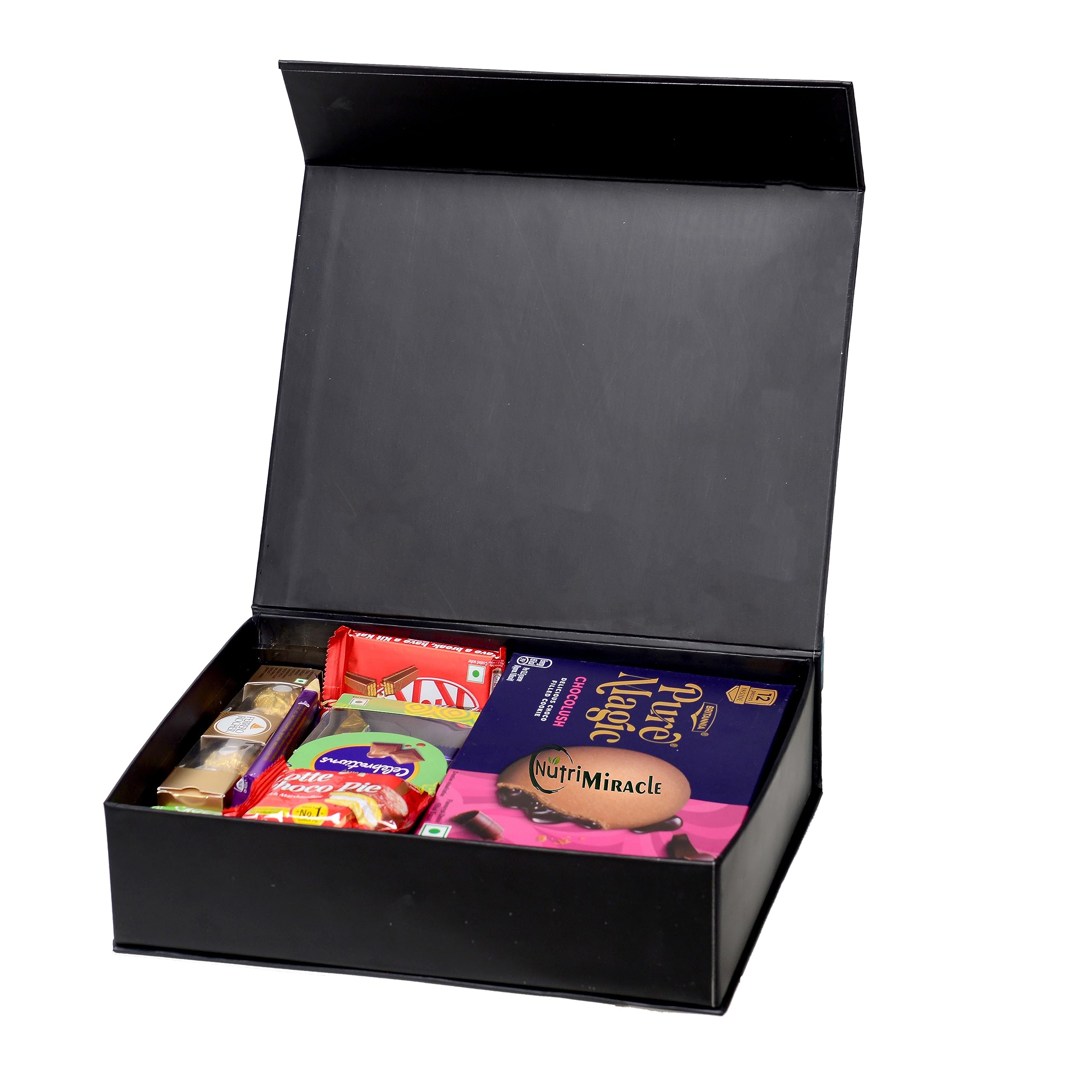 NUTRI MIRACLE Rakhi Gift Box with Chocolates & Dry Fruits | Employee Appreciation Gift Hamper Bulk