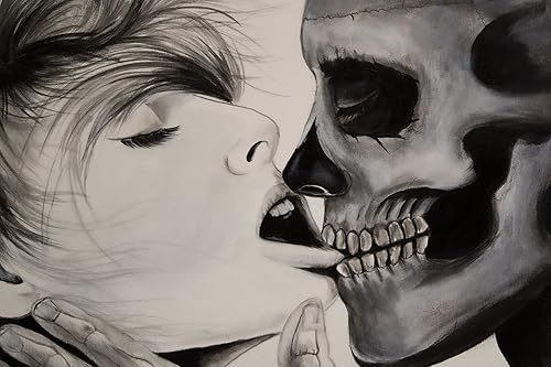 Buyartforless EDC454 - Arte de pared de 12 x 8, color gris