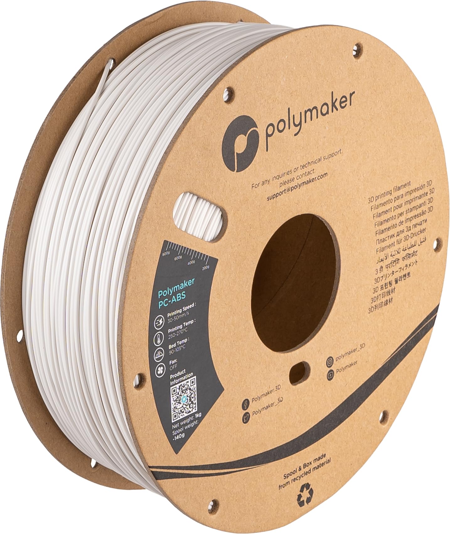 Polymaker PC-ABS White - 1.75 mm - 1 kg