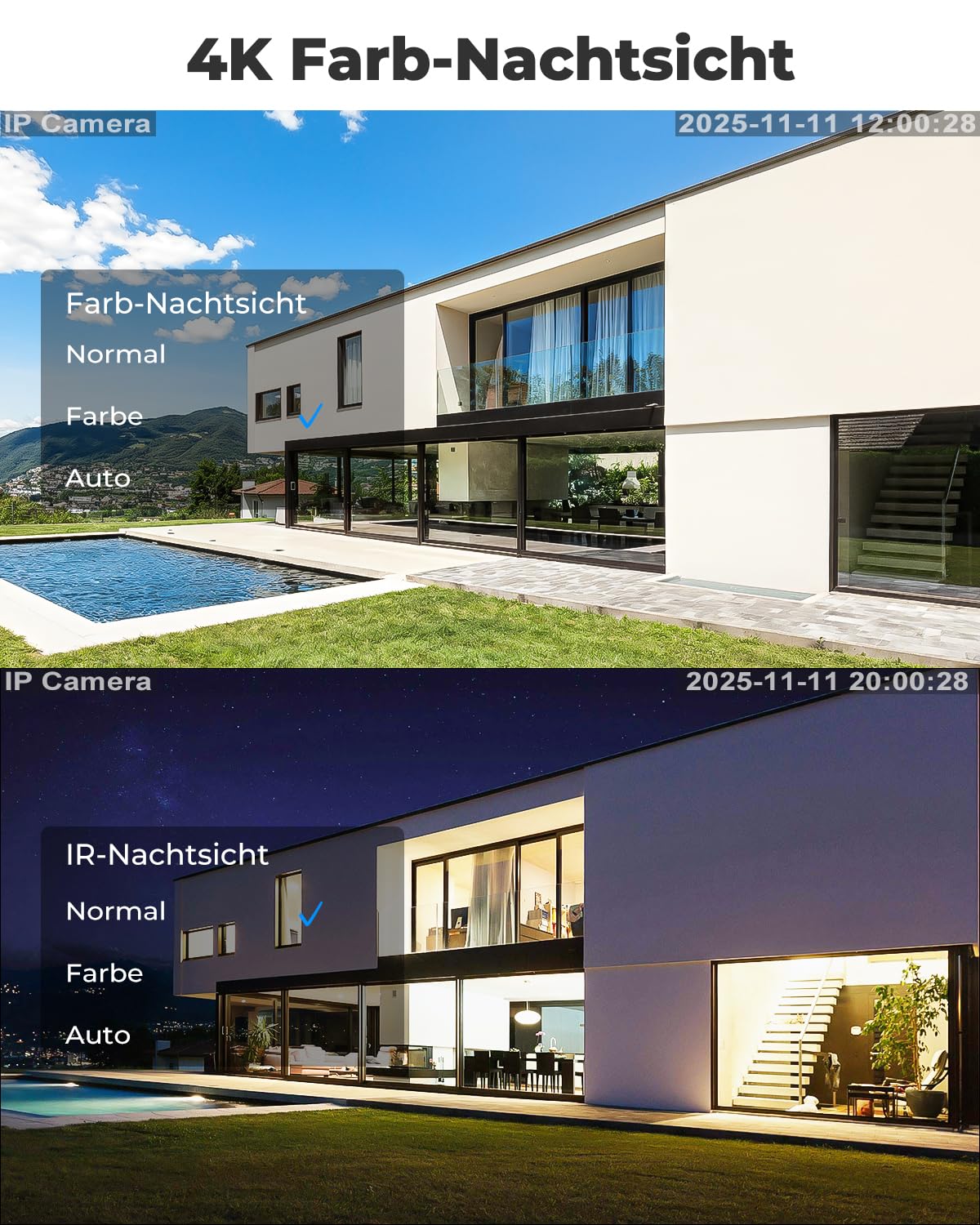GENBOLT 4K PTZ WiFi Überwachungskamera Aussen mit PoE,8MP Dual Objektiv CCTV Kamera für IP-Heimüberwachung mit 10X Hybrid-Zoom,Automatischer Personen-/Fahrzeugerkennung(2,4&5GHz)