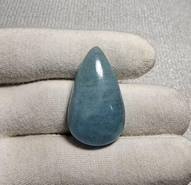 Pierre gemme aigue-marine 33x19x8mm pour fabrication de bijoux DIY - 2