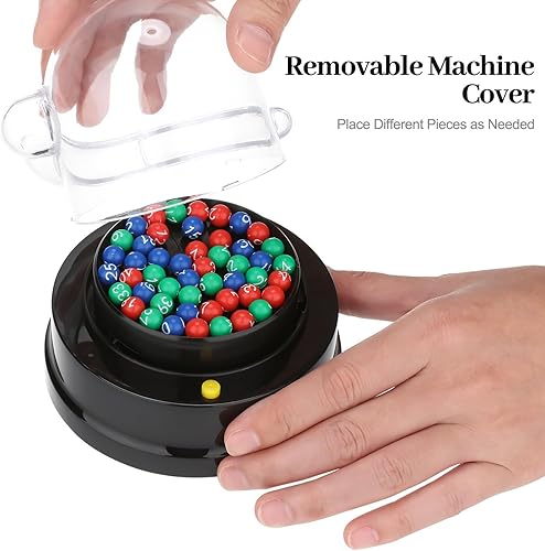 Miniatura 4 de Máquina tragamonedas de la suerte, máquina eléctrica de bolas de lotería, máquina de bolas de la suerte, máquina de bingo portátil, juego de jaula