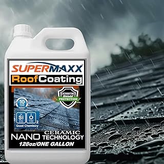 Nano Roof Coating, SuperMaxx Ceramic Shield Protection, 1 Gallon/128oz, 250-300 Sq Ft Coverage, 10 Year Warranty